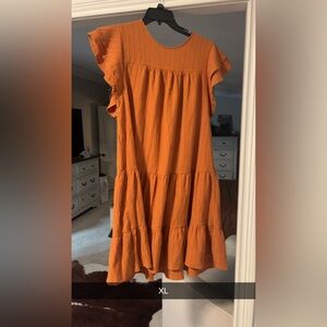 Umgee Orange Midi Dress